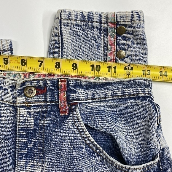 Vintage LEE Acid Wash Mom Tapered Snap Ankle Jeans Size 11 MED 26x28 80s - Picture 11 of 15